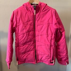 ROXY Hot Pink Girls Insulated Hooded Snow Jacket - Large